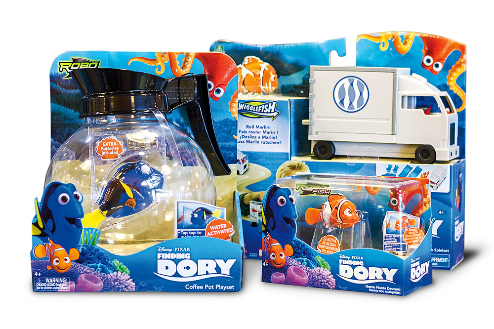 Joy Toy 41164 – Set Di 4 Mollettine Per Capelli Alla Ricerca Di Dory – Accessori Per Capelli Per Bambine Su Backer Card, Regalo Ufficiale Per Piccole Fan